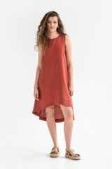 Royal Toscana linen dress - Clay