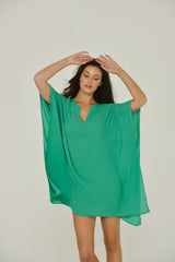 Emerald Green Caftan Tunic Dress