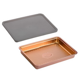 Anygleam Rose Gold Stainless Steel Crisper Box – 1Pc Food Grade Food Storage Container with Lid