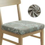 Anyseat Light Brown Random Wave Print Chair Cover – Stretch Washable Removable Seat Cover for Dining & Kitchen