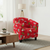 Anyseat Christmas Red Chair Cover – Dustproof Tub Slipcover for Home Décor