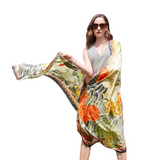 Anyyou 100% Mulberry Silk Mint Green Long Scarf for Women Luxury Beach Shawl Swimwear Cover-Up Pashmina Face Shield Foulard