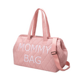 Anymom Mommy Diaper Bag Pink Handbag 5 pcs set with Portable Changing Pad Adjustable and Removable Strap Diamond Pattern Maternity Bag