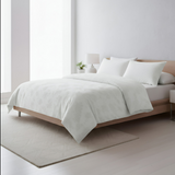 ANYHOUZ White Quilted Duvet Cover – Luxury Breathable Puffer Bed Comforter