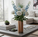 ANYHOUZ Maxery Gold Iron Flower Vase Tabletop Decor – Modern Metal Art Ornament for Living Room Display & Home Crafts