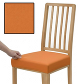 Anyseat Plain Orange Stretch Chair Cover – Washable, Removable Dining & Kitchen Seat Protector