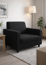Anyseat 2-Seater Sofa Cover – Plain Gray Style Slipcover for Living Room Chair Protection