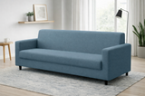 Anyseat 3-Seater Sofa Cover – Plain Grey Blue Style Slipcover for Living Room Chair Protection