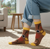 Anyfootwear 3 Pairs Women’s Holiday Cotton Socks Funny Gift Party Multi Color