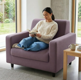 Anyseat 1-Seater Sofa Cover – Plain Purple Style Slipcover for Living Room Chair Protection