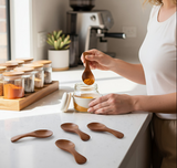 Anygleam Dark Brown 10 pcs Wooden Kitchen Spoon Kitchen Tableware