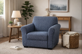 Anyseat 1-Seater Sofa Cover – Navy Blue Style Slipcover for Living Room Chair Protection