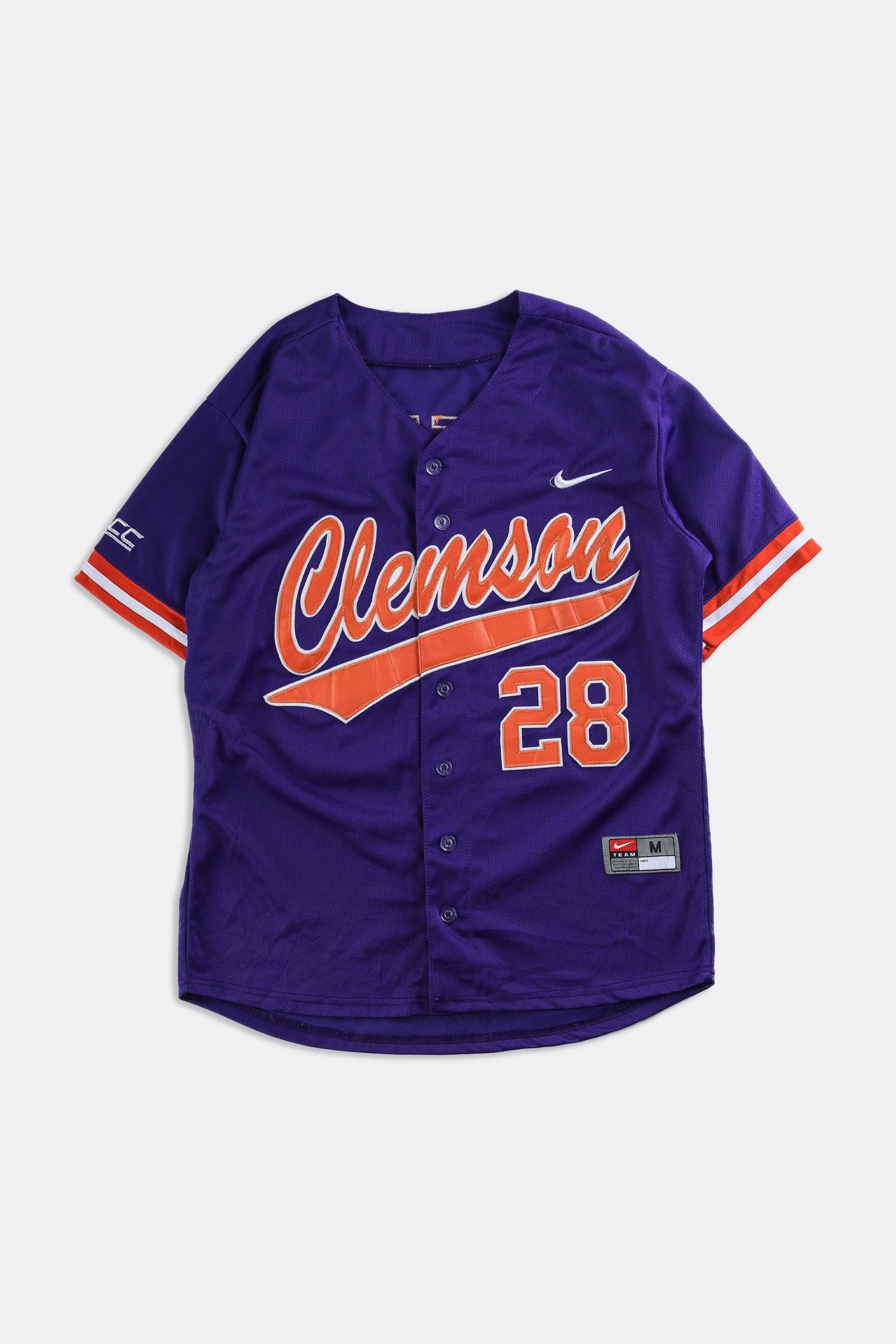 Vintage Clemson Tigers Collegiate Baseball Jersey