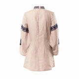 Tara Hand Embroidered Hemp Mini Dress