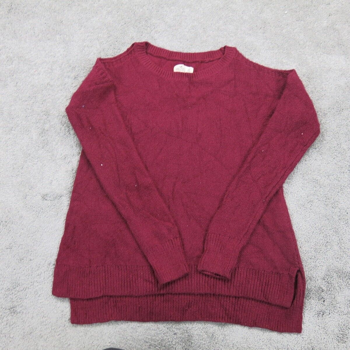 Hollister California Women Sweater Pullover Knitted Long Sleeve Red Si –  Cerqular