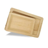 Dtocs Palm Leaf Rectangular Plate Combo Pack (50) | 7x11 Inch (25) & 5x8 Inch (25) | USDA Certified Biobased Dinnerware
