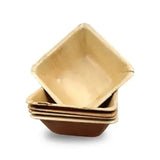 Dtocs Palm Leaf Bowls 5 Inch Square (Pack 50) | Bamboo Bowl Like Compostable Disposable Bowls For Serving Fruits, Soup, Cereal