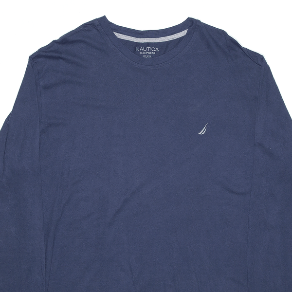 NAUTICA Sleepwear Blue Long Sleeve T-Shirt Mens XL