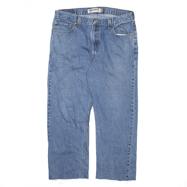 LEVI'S 505 Blue Denim Regular Straight Jeans Mens W36 L26