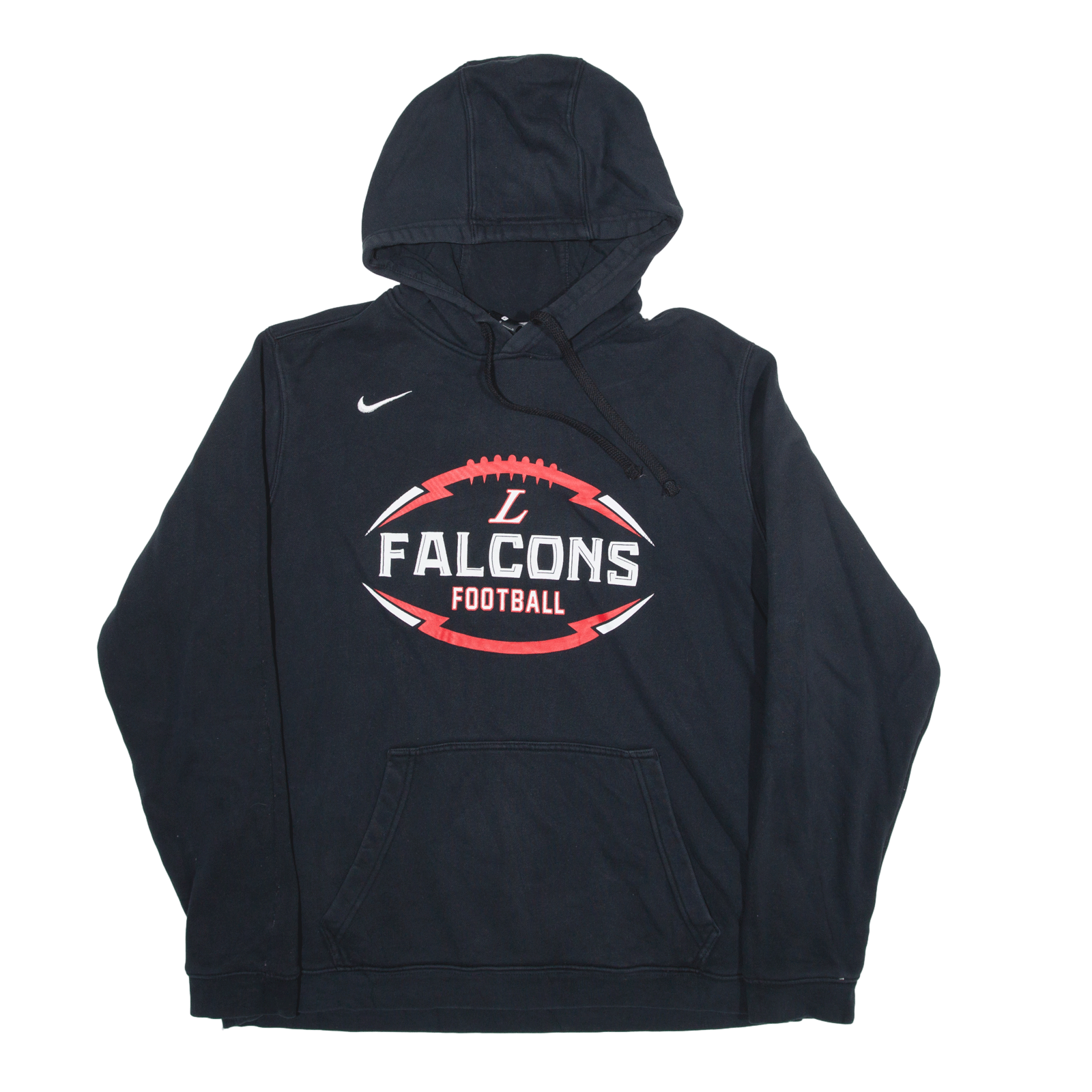 Atlanta Falcons Neutral Colour Logo Hoodie - Mens