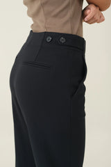 High-waist Barrel Trouser - Black