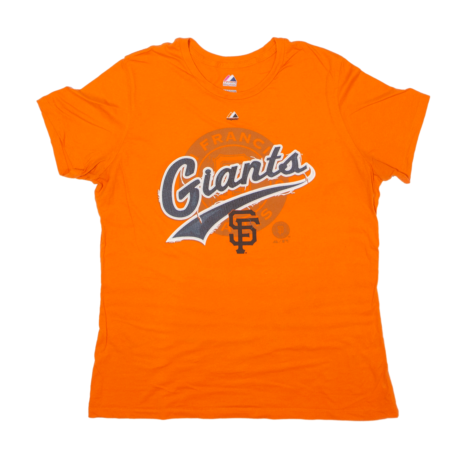 🌴Majestic San Francisco Giants Women's Orange Short Sleeve Graphic T-Shirt  Xl