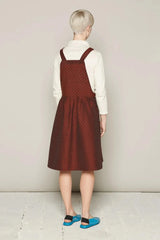 Candy Dress (Burgundy Dots)
