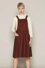 Candy Dress (Burgundy Dots)