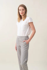 Cap-sleeve Relaxed Shirt - White