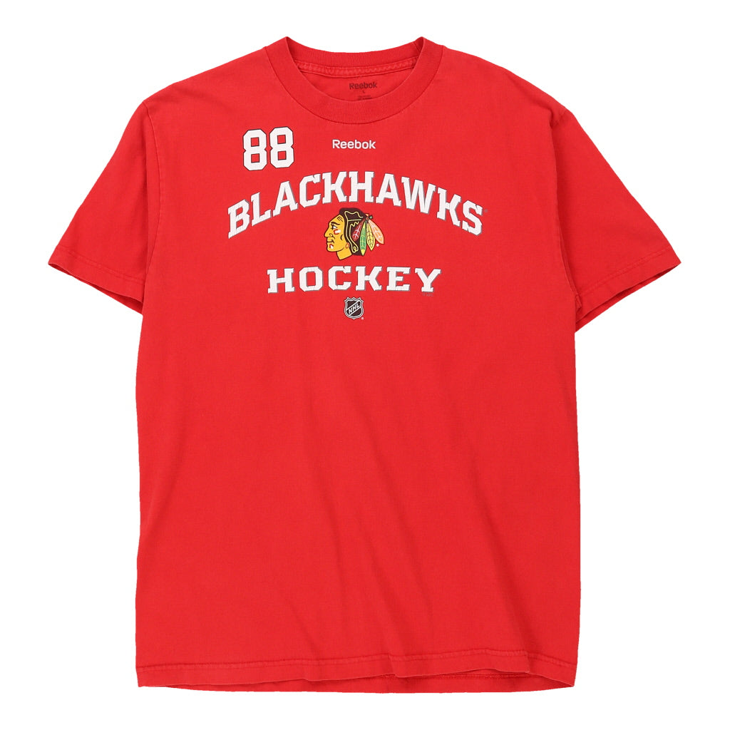 Chicago Blackhawks Logo 7 NHL Sweatshirt - Large Red Cotton Blend