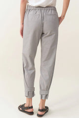 Convertible Crop Pant - Grey Herringbone