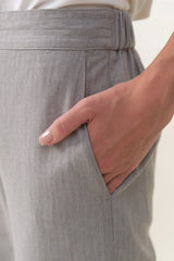 Convertible Crop Pant - Grey Herringbone