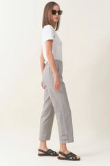 Convertible Crop Pant - Grey Herringbone