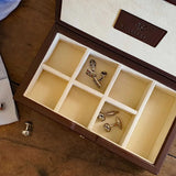 Islington Cufflink Box in Chestnut Brown