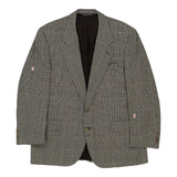 Christian Dior Checked Blazer - Large Grey Wool