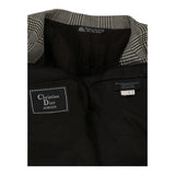 Christian Dior Checked Blazer - Large Grey Wool