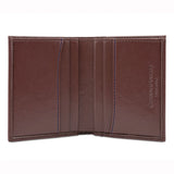Card Wallet with Notes Pocket in Chestnut Brown