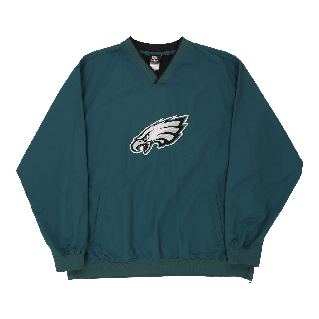 Philadelphia Eagles Reebok NFL Hoodie - XL Green Cotton Blend