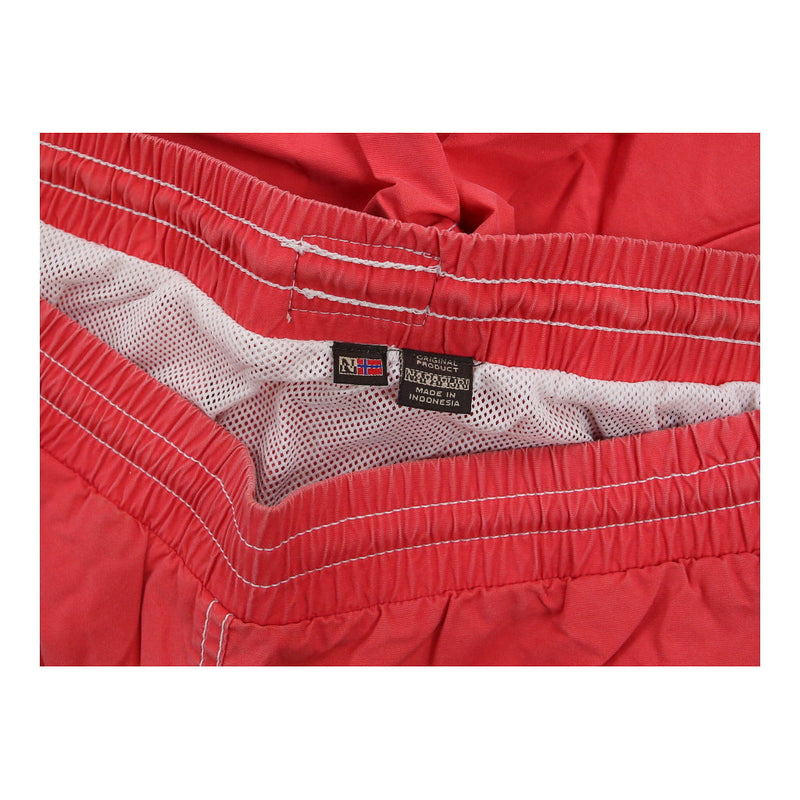 Napapijri Swim Shorts - XL Red Cotton Blend
