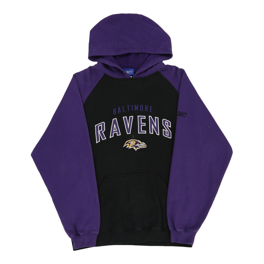 Baltimore Ravens Reebok NFL Hoodie - Medium Grey Cotton