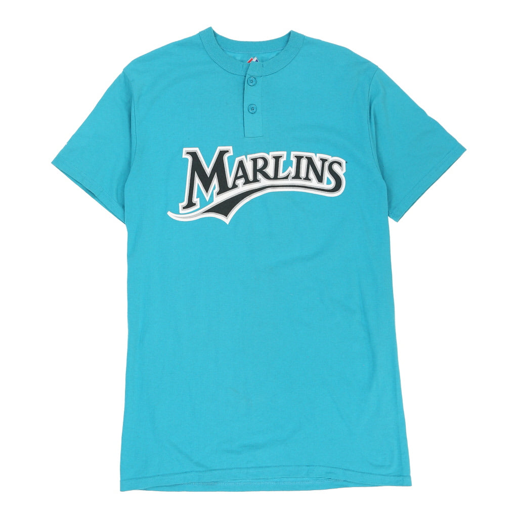 Orange Used Miami Marlins Large Men's Majestic Jersey