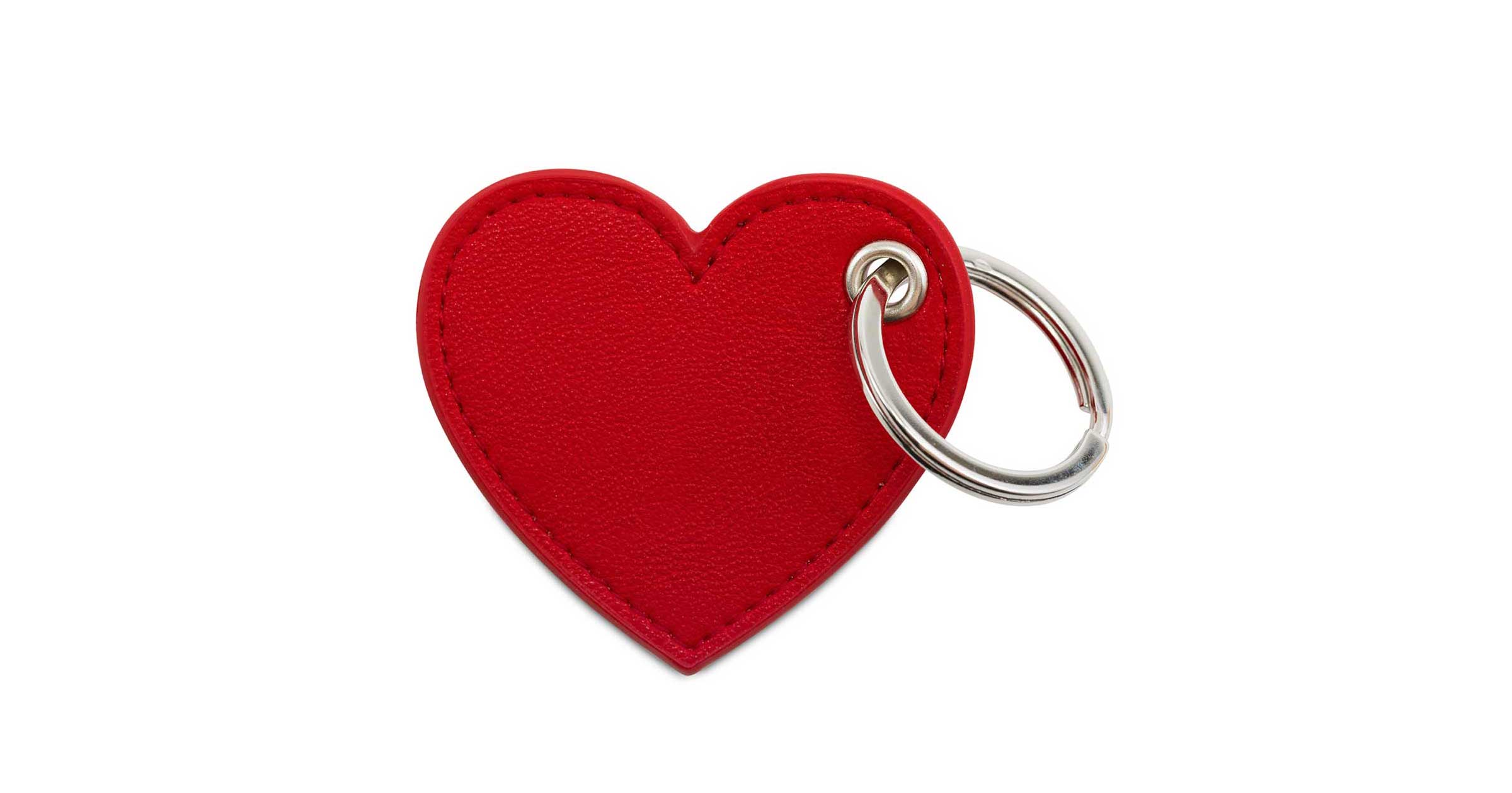 Heart Keyring Red