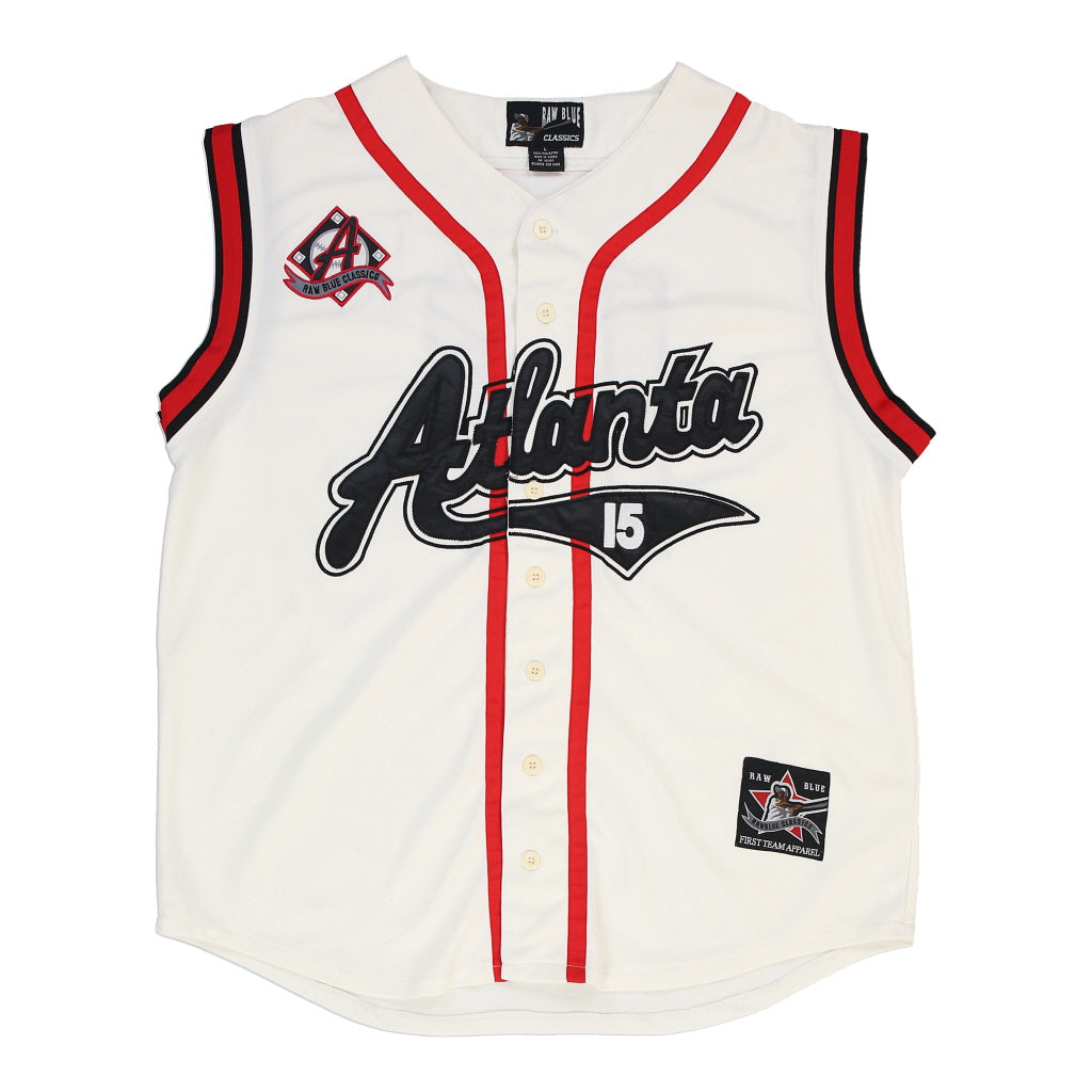 Atlanta Braves Raw Blue MLB Jersey - Large White Polyester – Cerqular