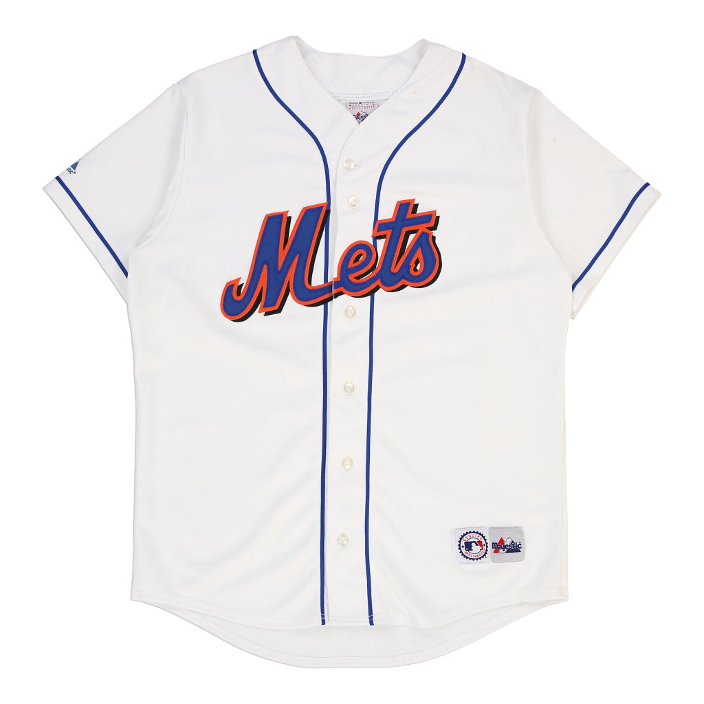 MLB New York Mets Boys' White Pinstripe Pullover Jersey - XS