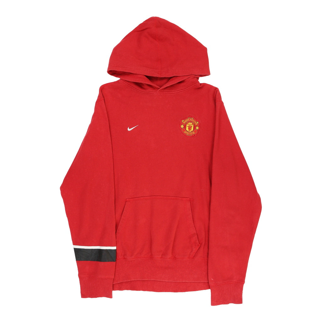 Manchester United Nike Football Hoodie - Small Red Cotton Blend – Cerqular