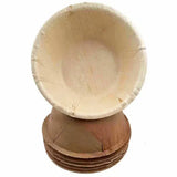 Dtocs Palm Leaf Bowls 5.5 Inch Round (Pack 50) | Bamboo Bowl Like Compostable Disposable Bowls For Serving Fruits, Soup, Cereal