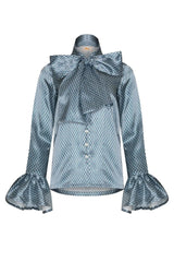 Heidi Blouse (Blue & White)