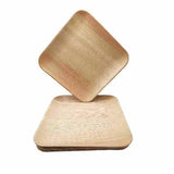 Dtocs Palm Leaf Plates - 10 Inch Square (Pack 50) | Bamboo Plate Like Compostable Disposable Wedding Plates For Dinner, Charcuterie