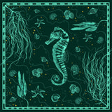 SEAHORSE silk scarf
