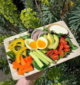 Dtocs Palm Leaf Rectangular Plate Combo Pack (50) | 7x11 Inch (25) & 5x8 Inch (25) | USDA Certified Biobased Dinnerware